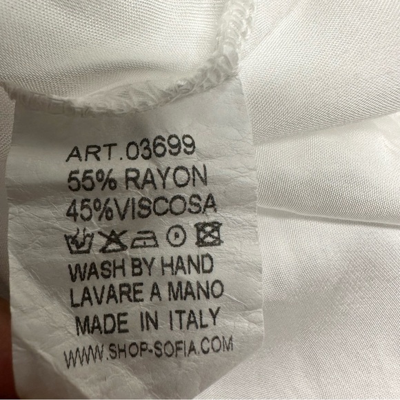 Sofía Made in Italy Elegant White Women's tunic Top size one size - Picture 6 of 8